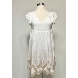 ALTR’D STATE EMBROIDERED DRESS IN WHITE SIZE SMALL